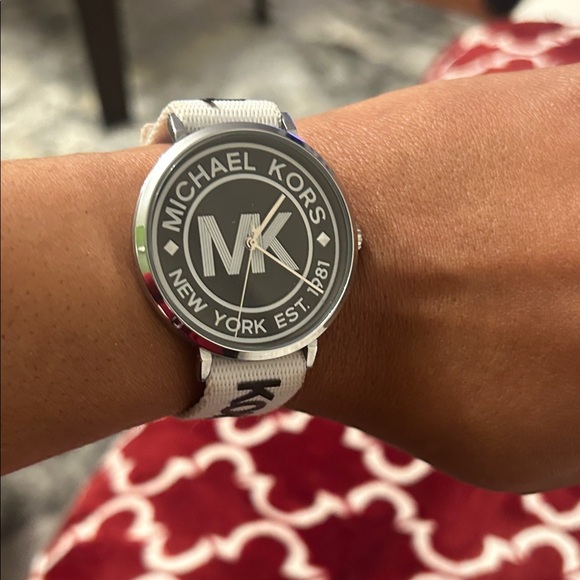 Michael Kors Accessories - Michael Kors Blue Dial Silver Bracelet Watch